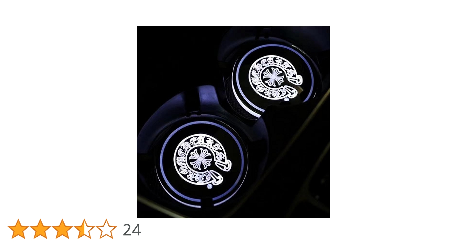 Amazon | 車用 LED クロムハーツ 車用コースター LEDライト